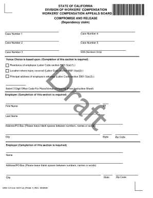 Dwc Compromise and Release  Form