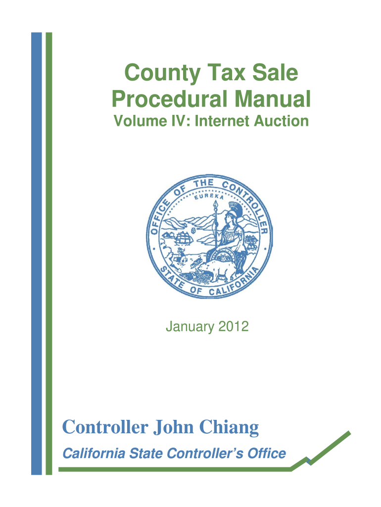  County Tax Sale Procedural Manual  California State Controller&#39;s    Sco Ca 2012-2024