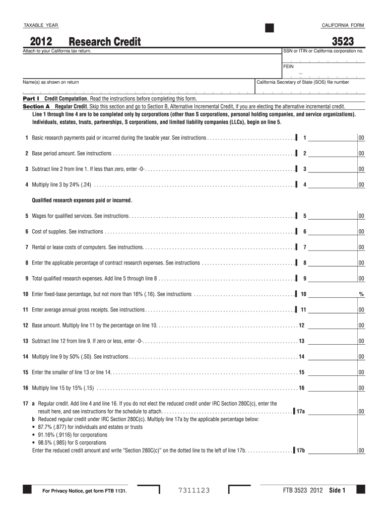  Ca Form 3523 2019