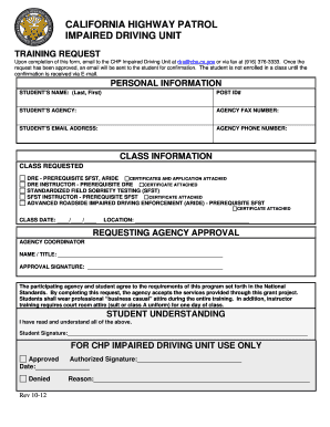 Training Request Form