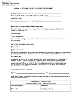 Calhr 875  Form