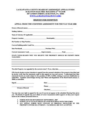 Lackawanna County Pa Assessor  Form