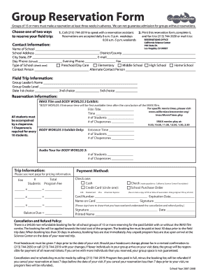 Group Reservation Form