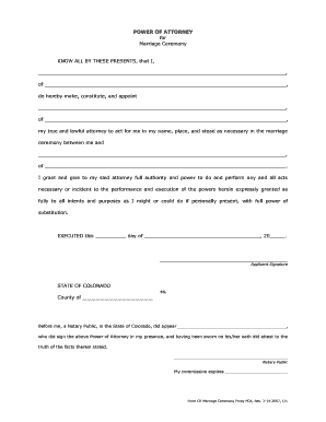 Printable Ceremony Application Form
