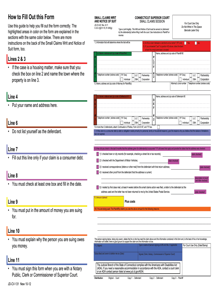 TITLE of FORM GOES HERE Connecticut Judicial Branch CT Gov Jud Ct