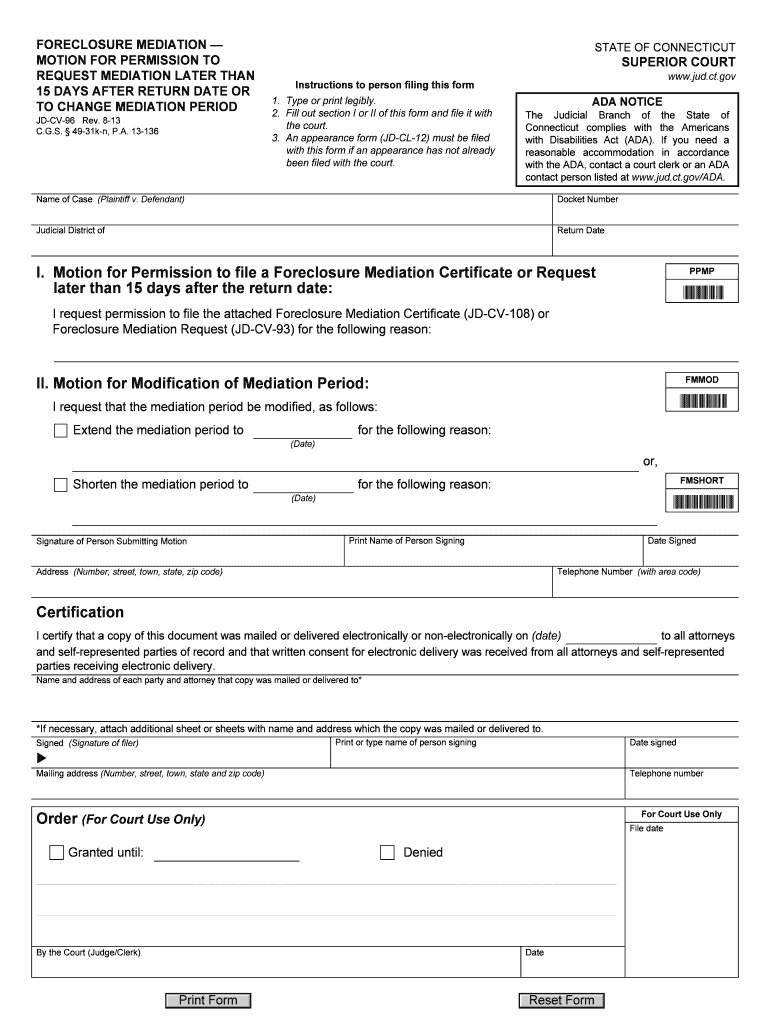  Connecticut 96 Form 2013