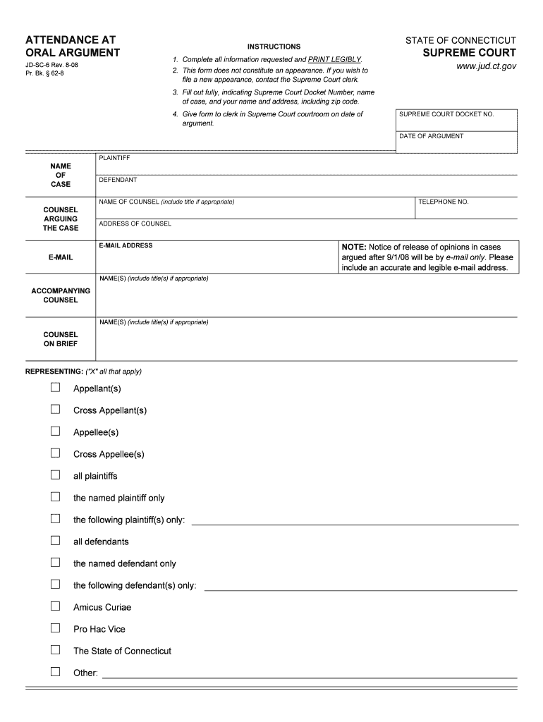 JD SC 6 CT Gov Jud Ct  Form