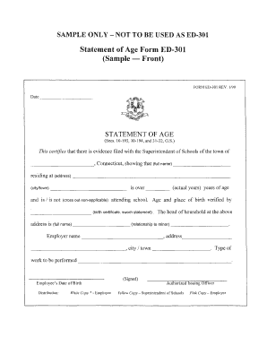 Printable from Ed 301  Form