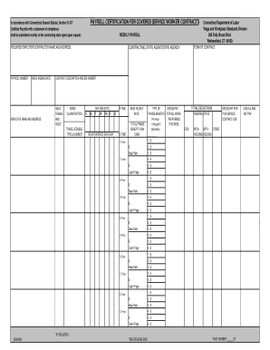  Payroll Certification for Covered Service Worker Contracts Ctdol State Ct 2004