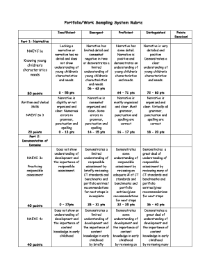 Fillable Rubric Template  Form