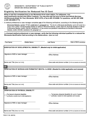  Reduced Fee ID Mn 2010