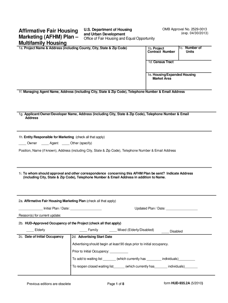  Omb Approval No 2529 0013 Exp August 31 Form 2011