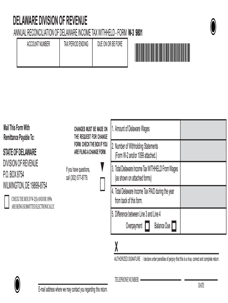  W 3 Form for State of Delaware for 2017