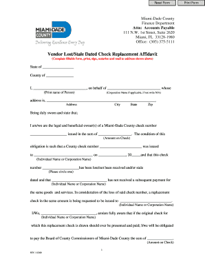 Miami Dade Finance Department  Form