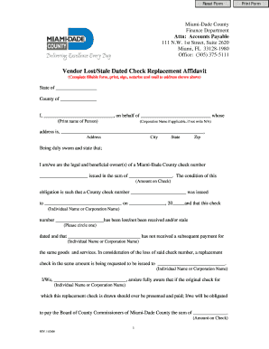 Miami Dade Finance Department Form