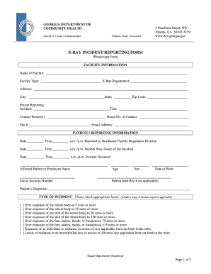  Incident Report Form X Ray 2010