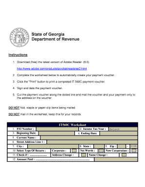 It 560 C Georgia Department of Revenue  Form