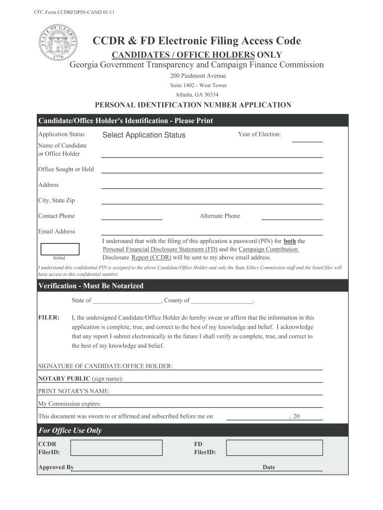  Ccdr Form 2011-2024