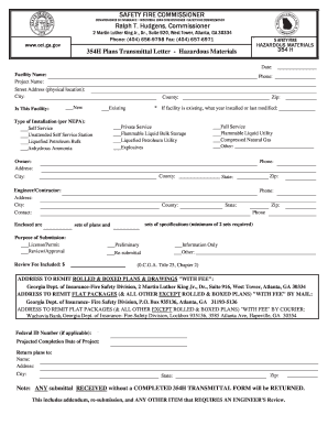 354H Office of Insurance and Safety Fire Commissioner Oci Ga  Form