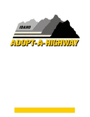 Adopt a Highway Idaho  Form