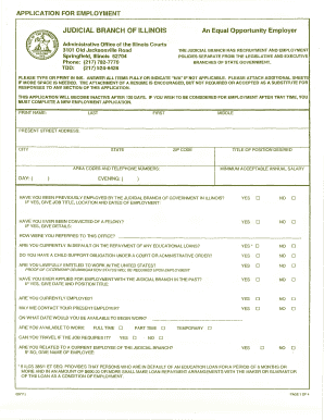 Illinois Judicial Branch Employment Application Form