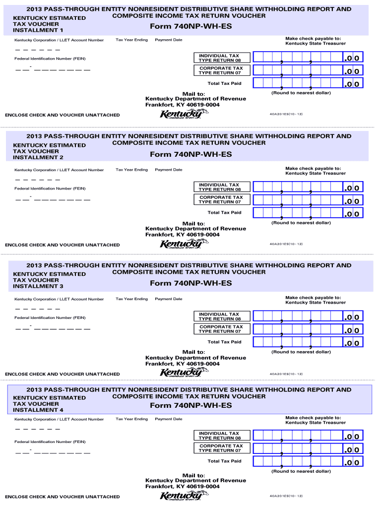  Form 740 Fillable 2013