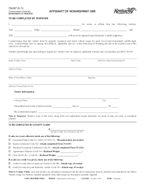 Form 72A007 Kentucky Department of Revenue Revenue Ky