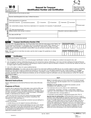 IRS Form W 9 Doa Louisiana