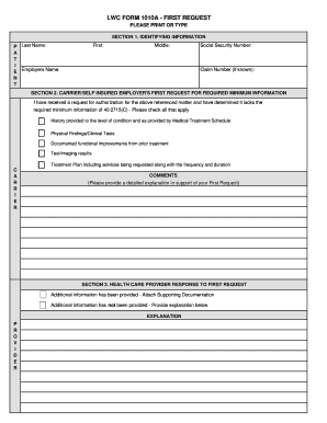 Claims LWCC  Form