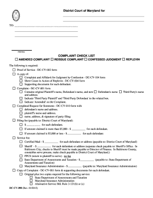 Dc Cv 001 Form