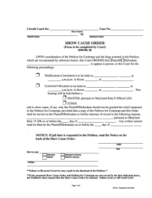 Contempt Petition  Form