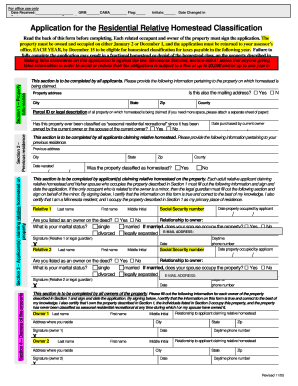 Residential Relative Homestead Application Mower County  Form