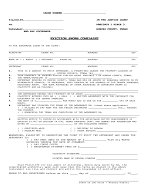 Eviction Form Nueces County Co Nueces Tx