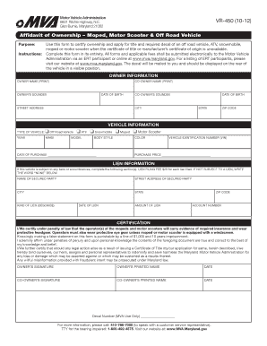 Mva Glen Burnie  Form