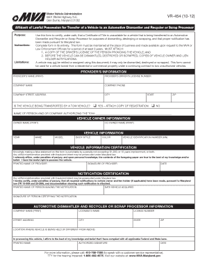 Mva Vr 454 Form