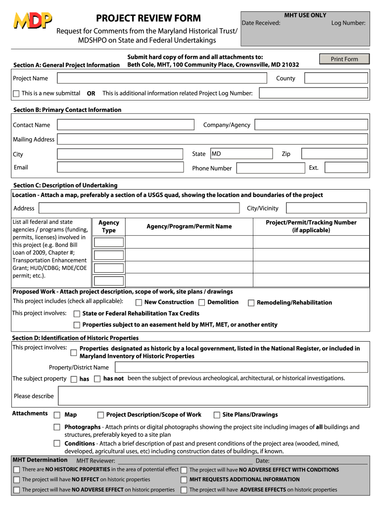 Maryland Child Support Review Form