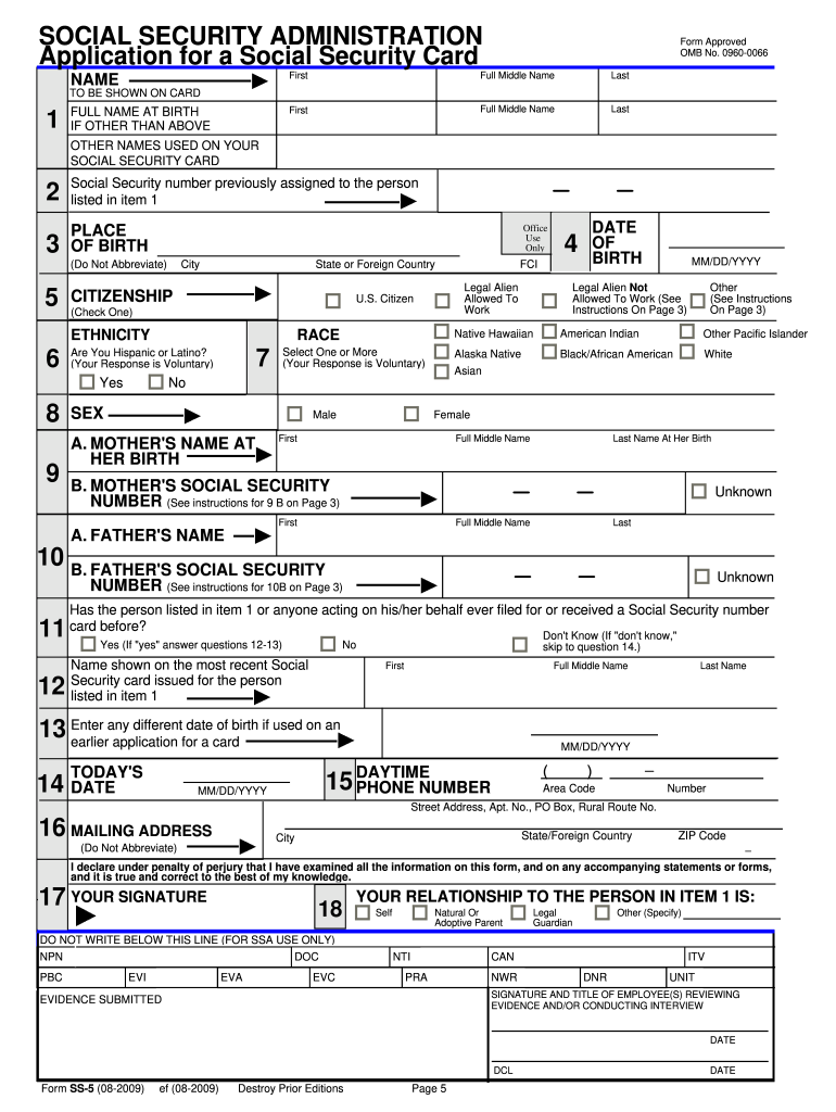 Printable Social Security Card Replacement Receipt