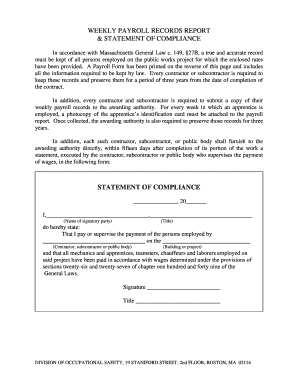 Massport Weekly Certified Payroll Report Form Cp2