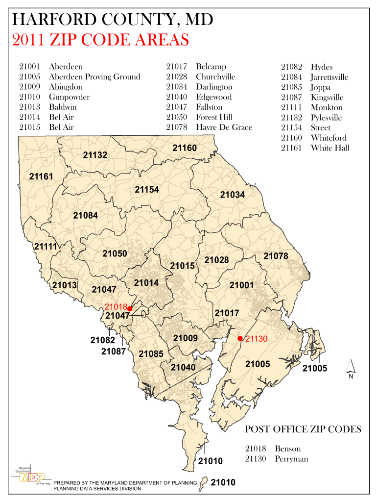 Harford County Zip Codes  Form