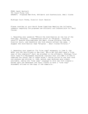 Small Claims Court Michigan Form