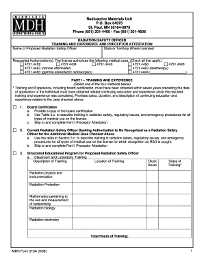 Mn Radiation Safety Officer Form