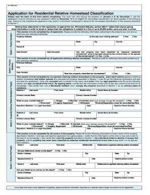 Olmsted County Homestead Application  Form
