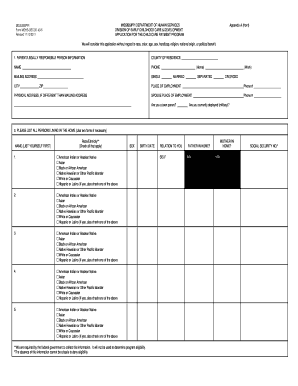 Child Care Voucher Application Form Ms