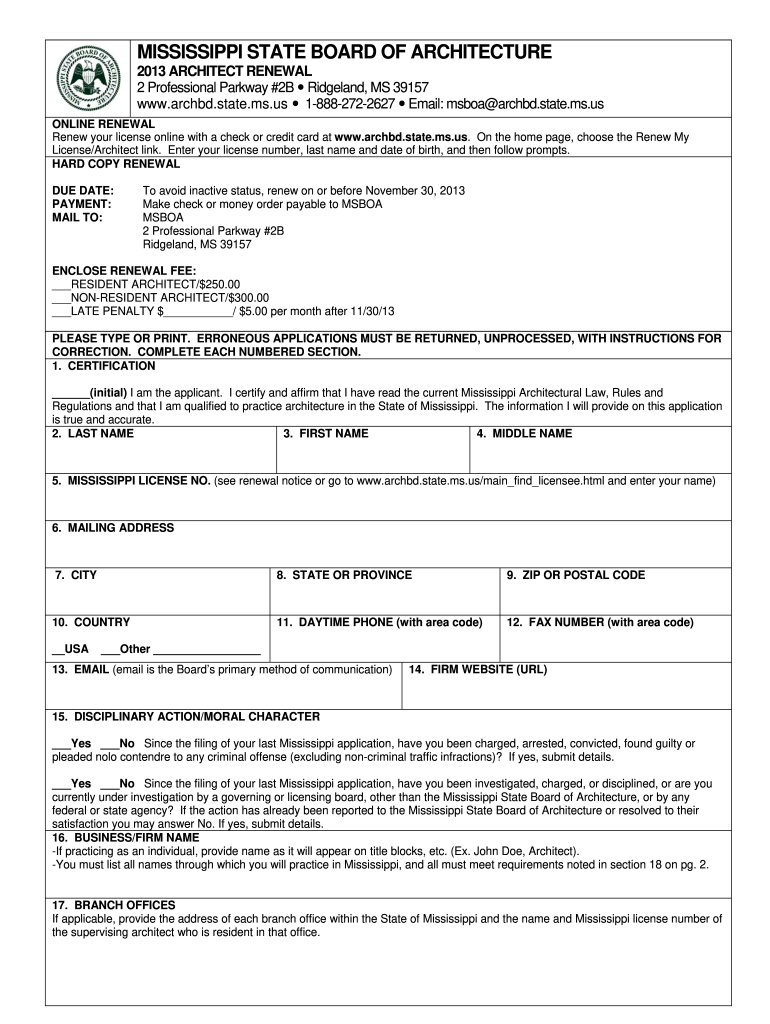 Get and Sign Ms Board Architecture 2013-2022 Form