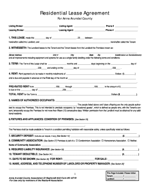 anne arundel county rental lease fill out and sign printable pdf template signnow