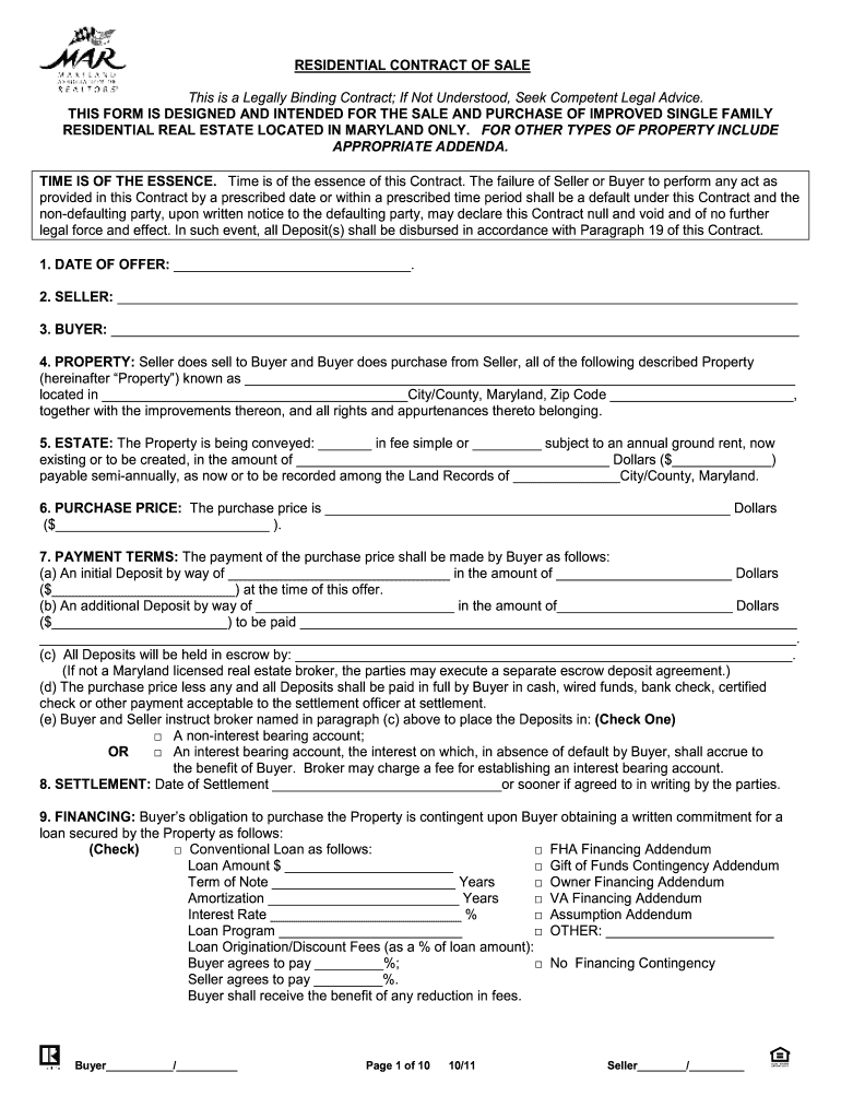 Contract for House Form