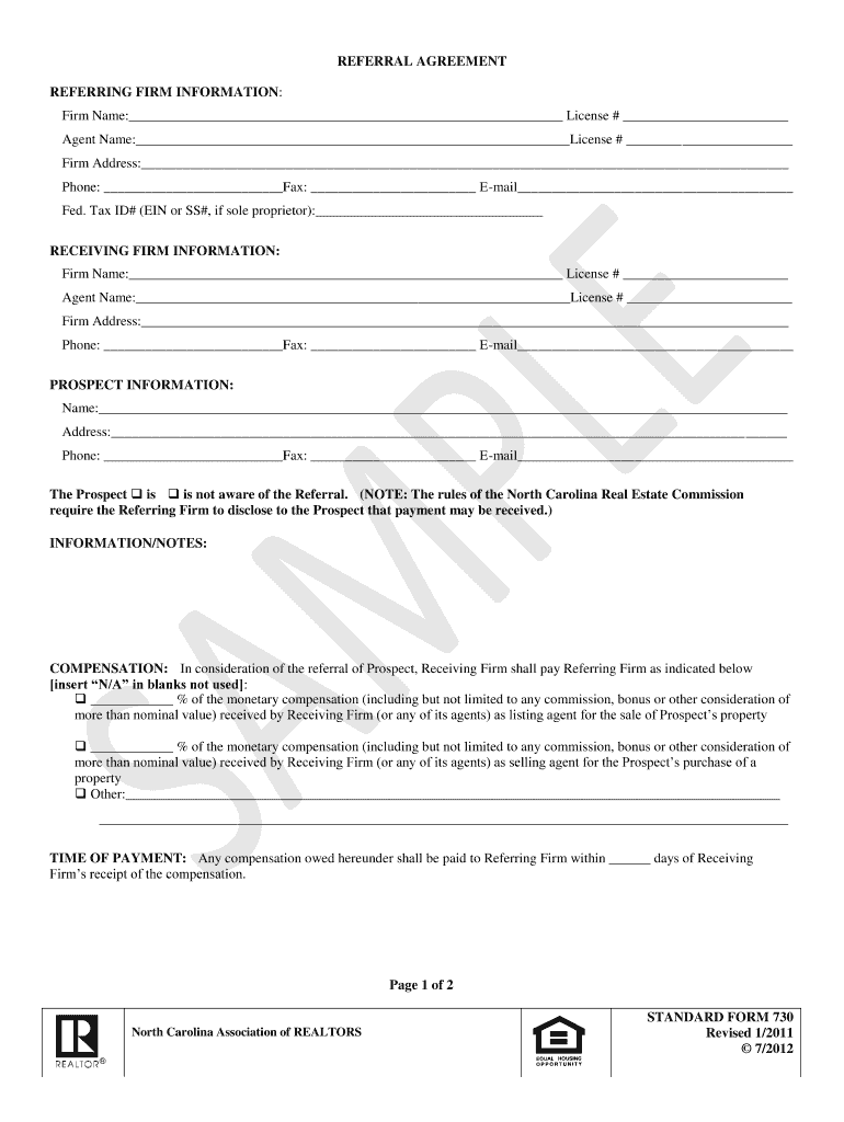 Real Estate Referral Form