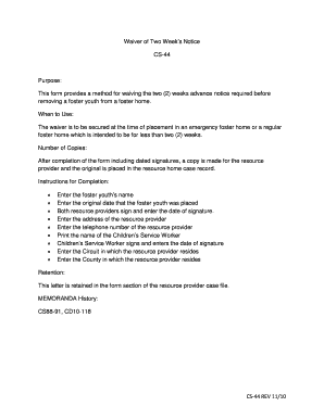 Fill in Blank Two Weeks Notice Letter  Form