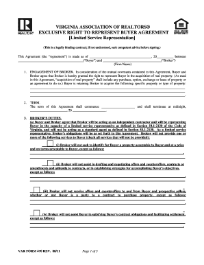 VAR Form 470 Buyer Agency Limited Service Aug11 DOC