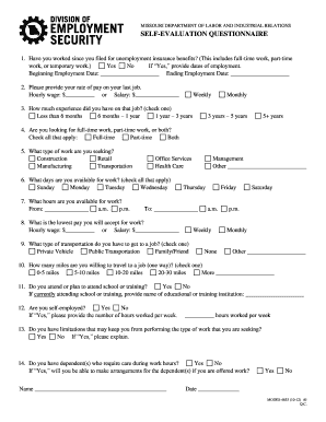  MODES 4633 Missouri Department of Labor & Industrial Relations Labor Mo 2012